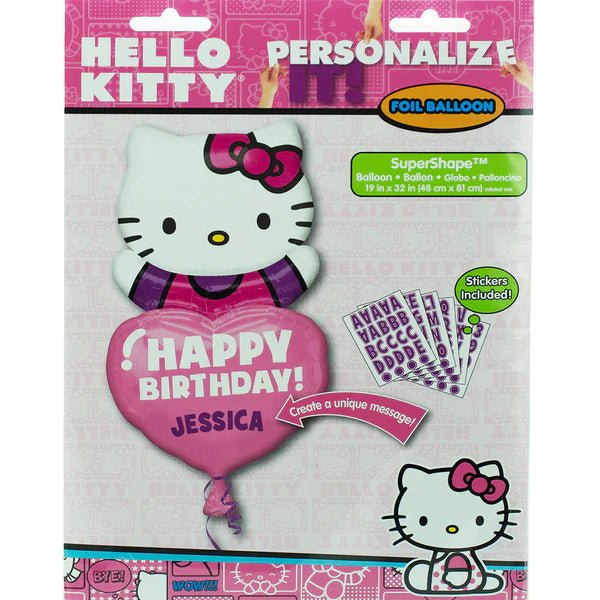 Hello Kitty Folieballon med egen tekst (48x81 cm) - Kidzy.dk