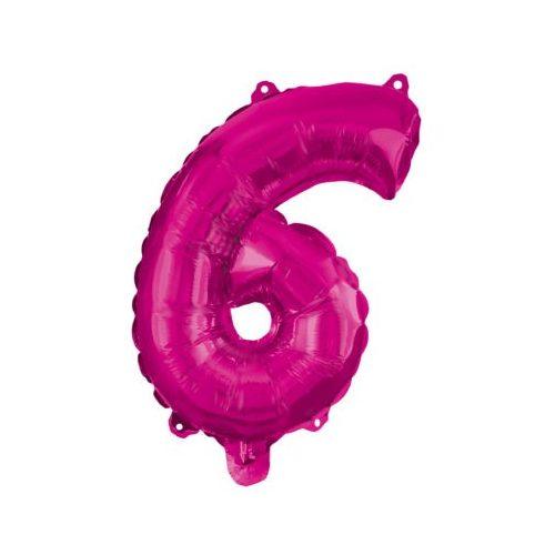 6 Tal Hot Pink Folieballon 95cm - Kidzy.dk