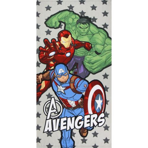 Avengers Hulk, Ironman og Captain American Badehåndklæde 70x140cm - Kidzy.dk