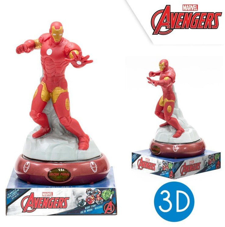 Avengers "Iron Man" 3D Natlampe LED - Kidzy.dk
