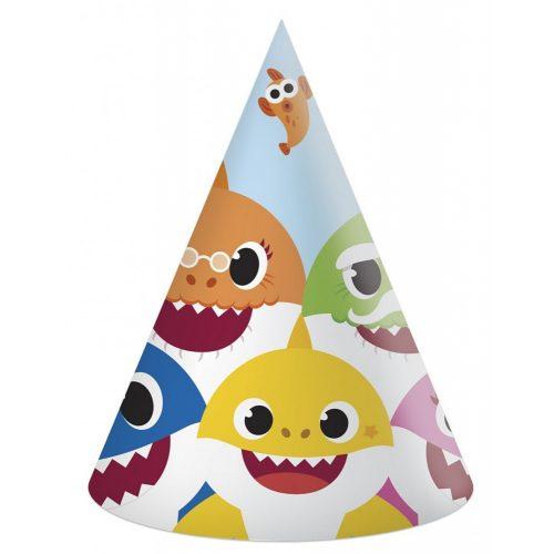 Baby Shark Party Hat 6stk - Kidzy.dk
