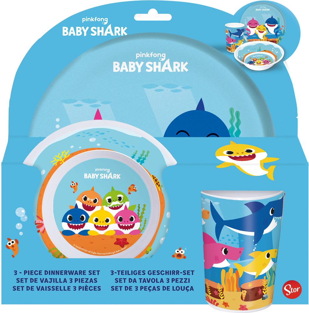 Baby Shark Spisesæt 3 dele - Kidzy.dk