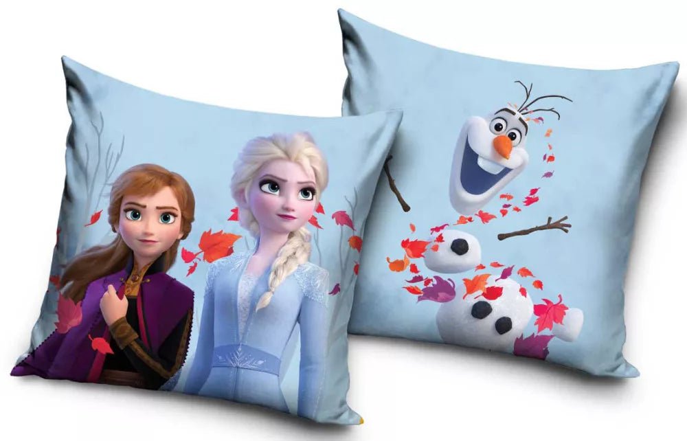 Disney Frost 'Anna, Elsa og Oluf' Pudebetræk 40x40 cm (lyseblå) - Kidzy.dk