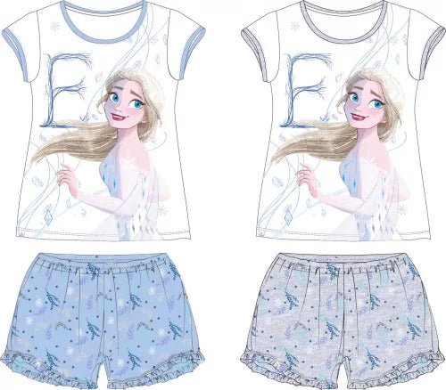 Disney Frost nattøj kortærmet sæt 4-9 år (hvid/grå/blå) - Kidzy.dk