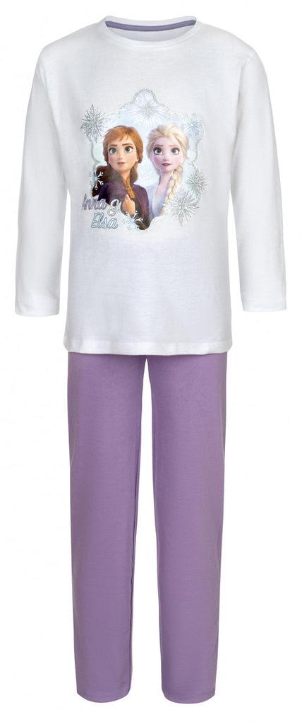 Disney Frost nattøj langærmet sæt 5-8 år (hvid/lilla) - Kidzy.dk