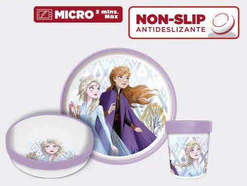 Disney Frost Premium non-slip spisesæt 3 dele (hvid/lilla) - Kidzy.dk