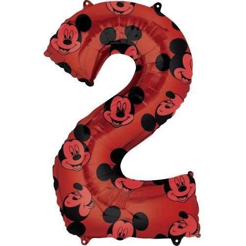 Disney Mickey Mouse Folieballon nummer 2 (66cm) - Kidzy.dk