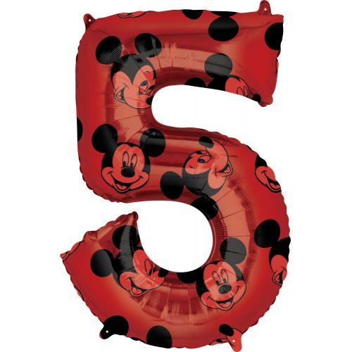 Disney Mickey Mouse Folieballon nummer 5 (66cm) - Kidzy.dk