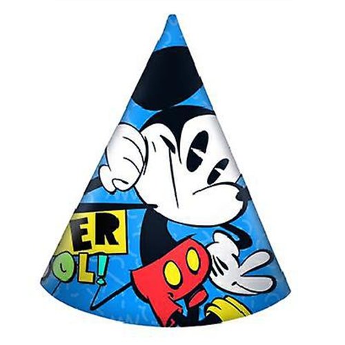 Disney Mickey Mouse Party Hat (6.stk) - Kidzy.dk