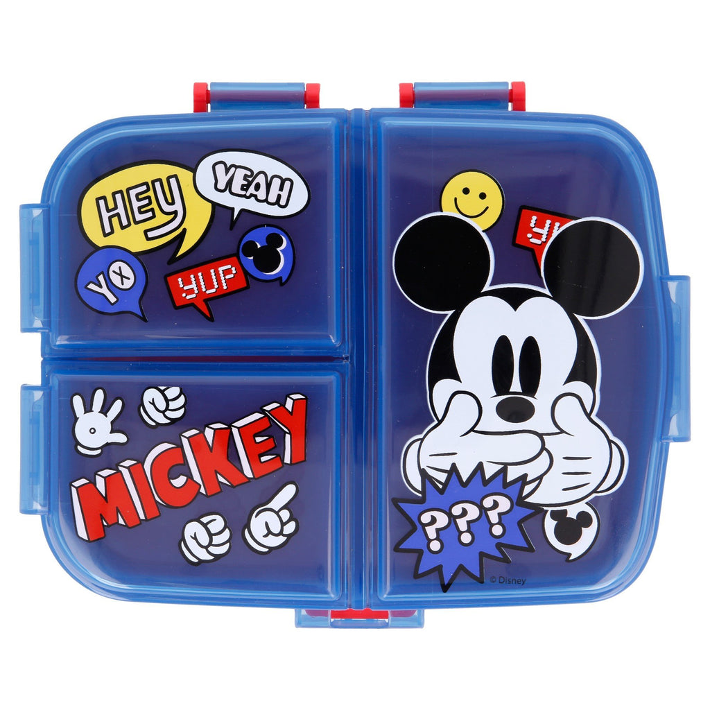 Disney Mickey Mouse XL Madkasse med 3 rum - Kidzy.dk