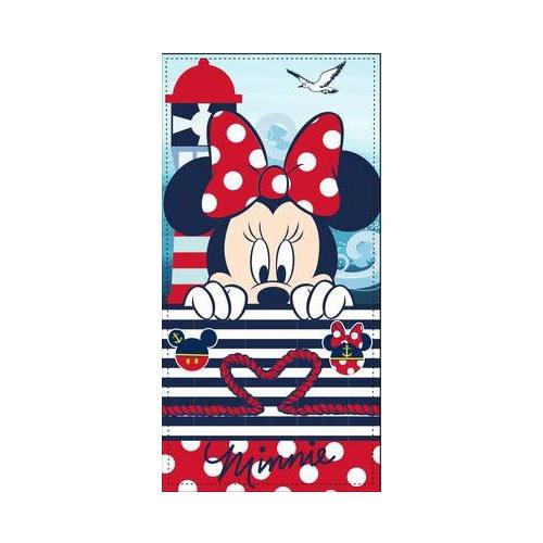 Disney Minnie Mouse Lyseblå Badehåndklæde 70 x 140cm - Kidzy.dk