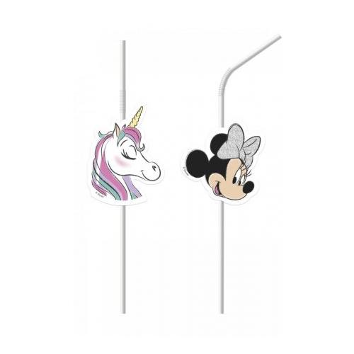 Disney Minnie Mouse Enhjørning Metal Sugerør Sæt (6.stk) - Kidzy.dk