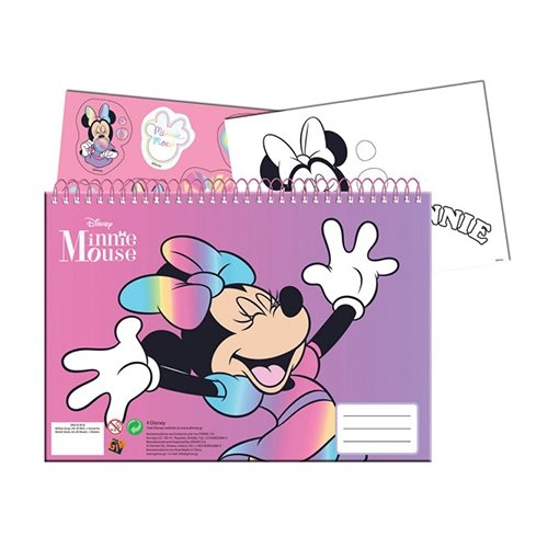Disney Minnie Mouse A4 tegnebog med klistermærker - Kidzy.dk