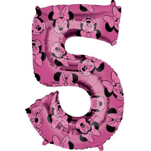 Disney Minnie Mouse Folieballon nummer 5 (66cm) - Kidzy.dk