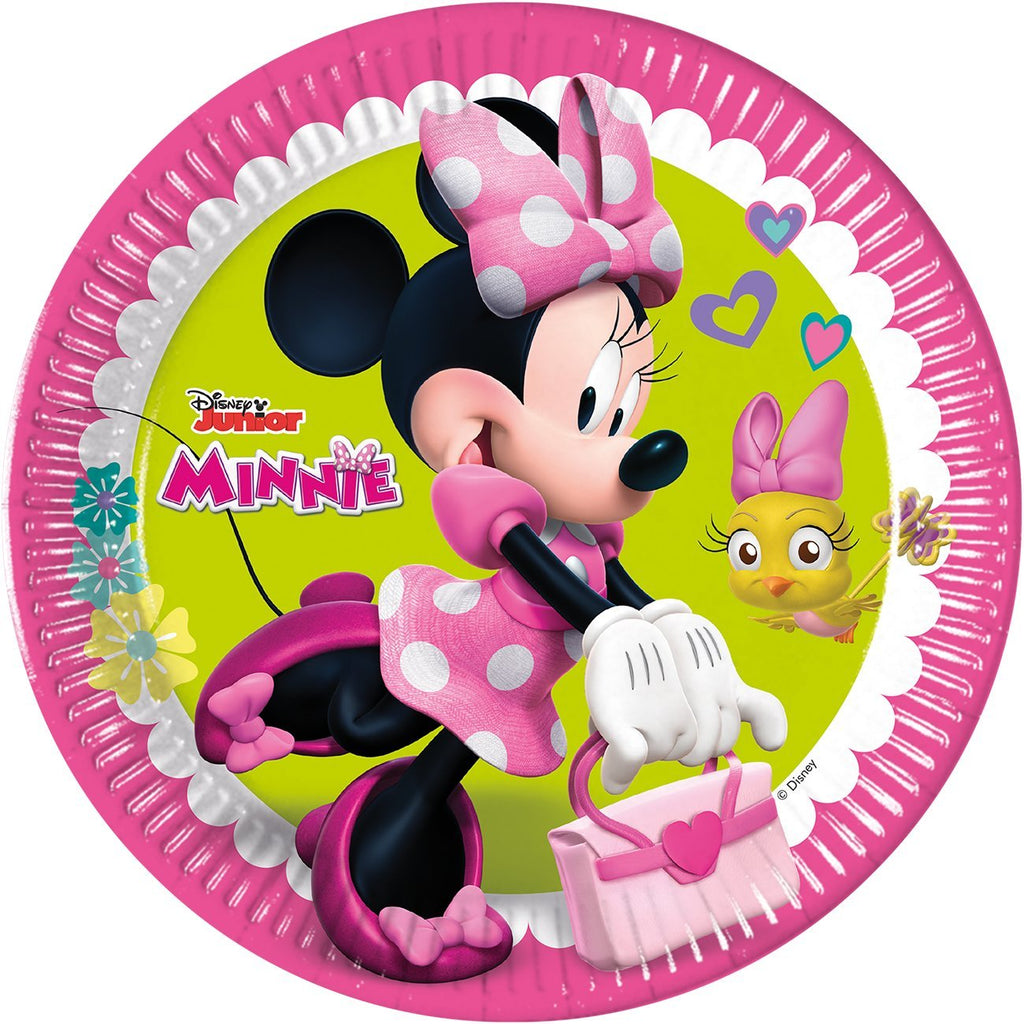 Disney Minnie Mouse "Happy Helpers" Paptallerken (8 stk) 23cm - Kidzy.dk