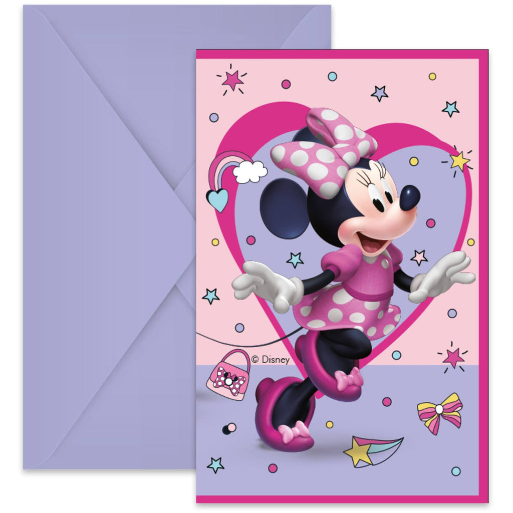 Disney Minnie Mouse invitationskort & kuvert - Kidzy.dk