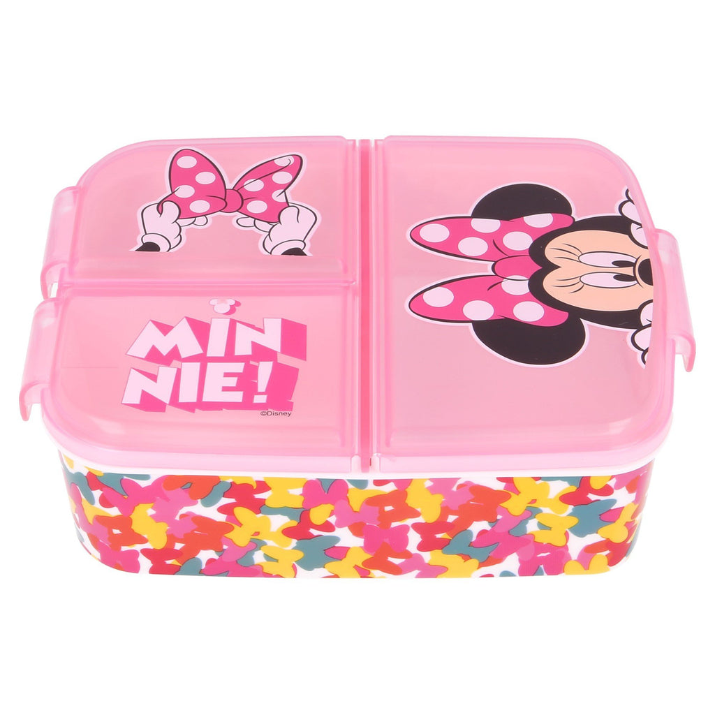 Disney Minnie Mouse Lyserød Madkasse med 3 rum - Kidzy.dk