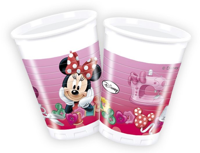 Disney Minnie Mouse Lyserød Plastikkop (8 stk) - Kidzy.dk