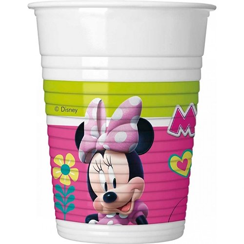 Disney Minnie Mouse Plastik Kop  (8.stk) - Kidzy.dk