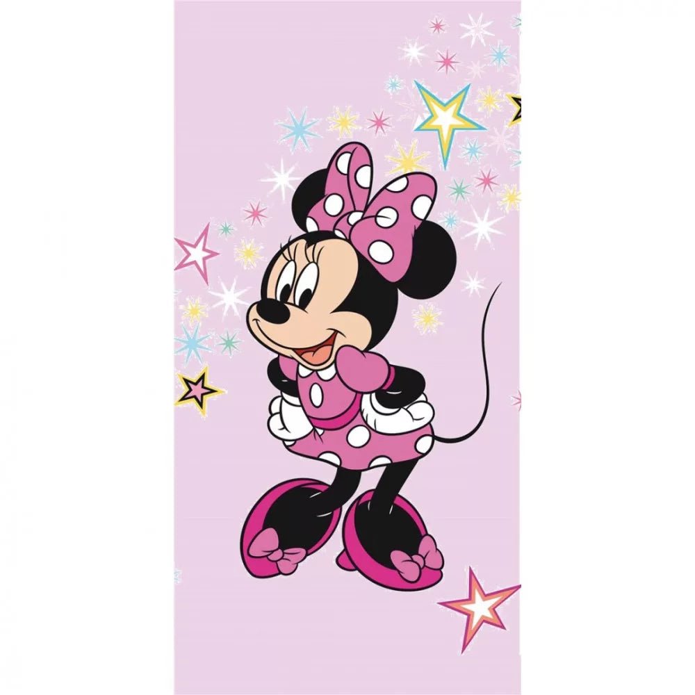 Disney Minnie Mouse Stjerne Badehåndklæde 70x140 cm - Kidzy.dk