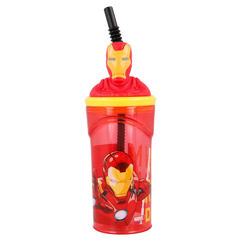 Iron Man 3D krus med sugerør 360 ml - Kidzy.dk