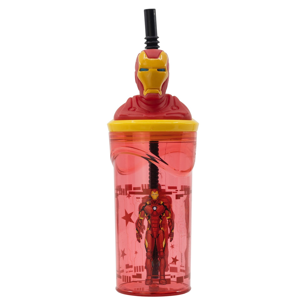 Iron Man 3D krus med sugerør 360 ml V2 - Kidzy.dk