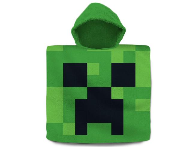 Minecraft "Creeper" Poncho 60x120 cm (grøn) - Kidzy.dk