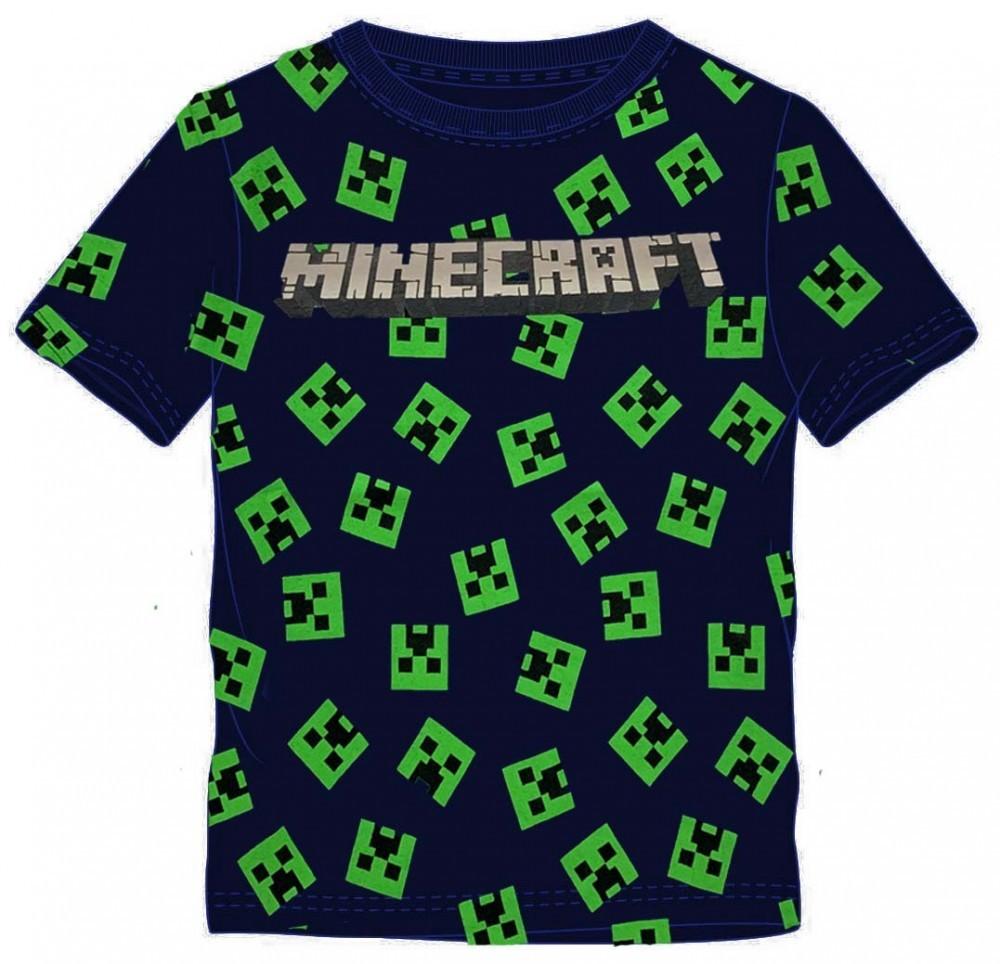 Minecraft T-Shirt Mørkeblå 116-152 cm - Kidzy.dk
