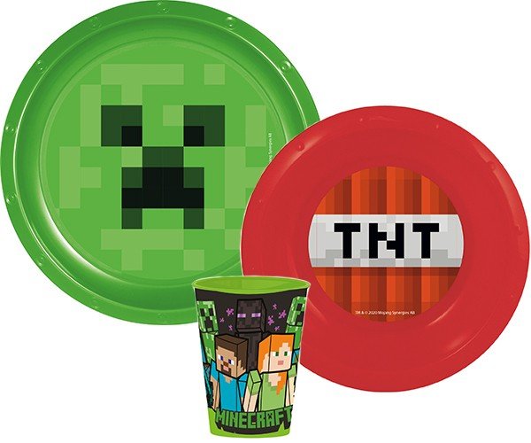 Minecraft TNT Spisesæt i 3 dele - Kidzy.dk