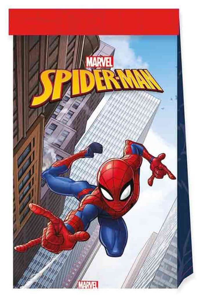 Spiderman Crime Fighter papirpose (4 stk.) - Kidzy.dk