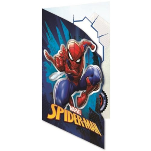 Spiderman invitationskort & kuvert - Kidzy.dk