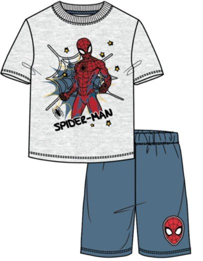 Spiderman nattøj sæt 110-140 cm (grå/blå) - Kidzy.dk