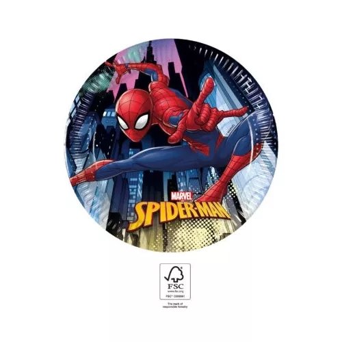 Spiderman Paptallerken 19,5cm (8 stk) - Kidzy.dk