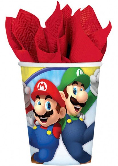 Super Mario papkrus 8-pak (250 ml) - Kidzy.dk