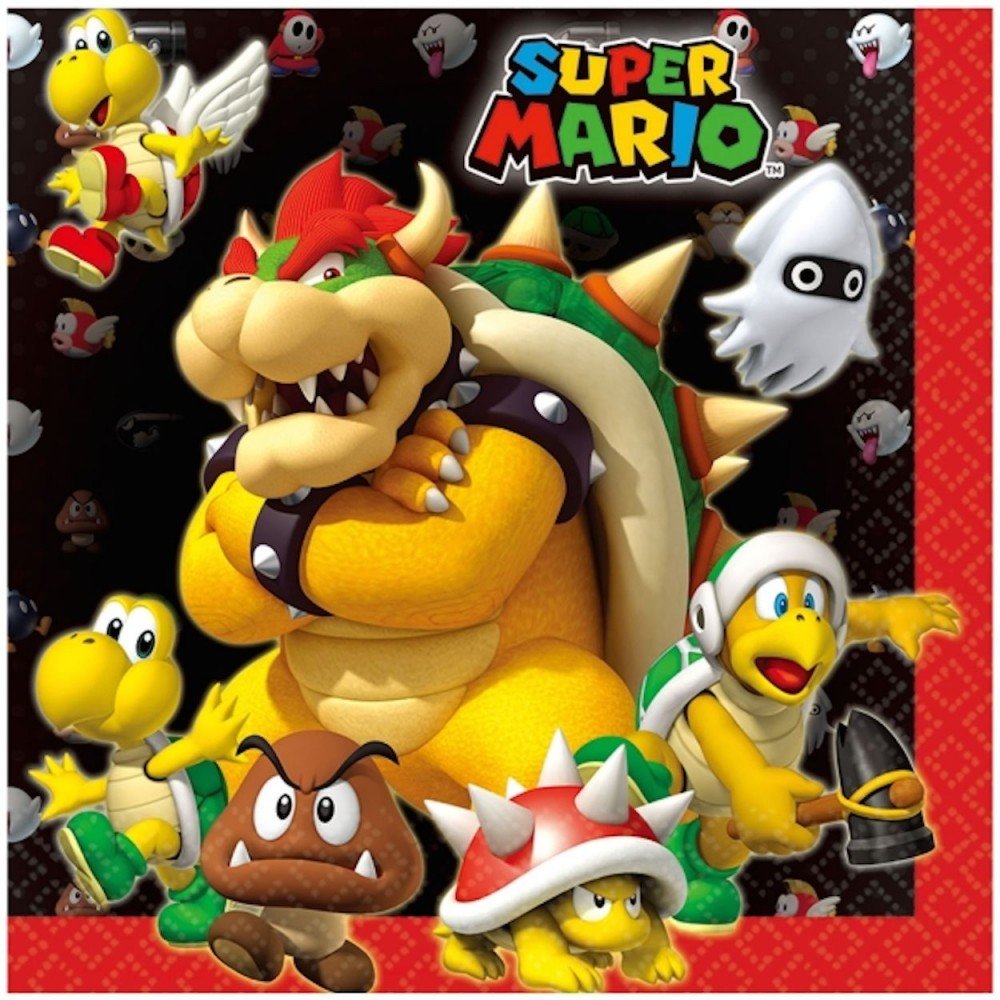Super Mario servietter 8-pak (33 cm) - Kidzy.dk
